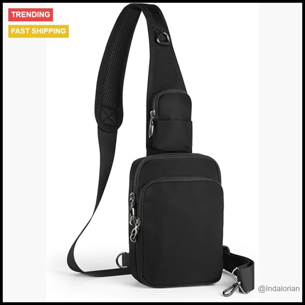 Anti-Theft Crossbody Sling Bag RFID Blocking Water Resistant Travel Casual